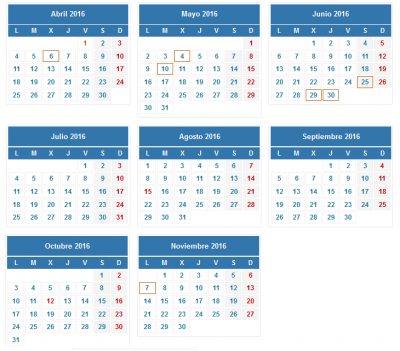 Calendario Renta 2015